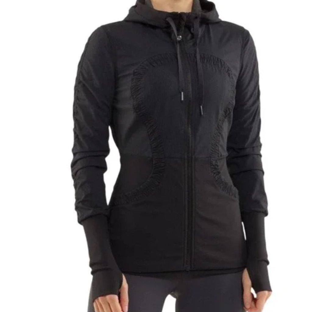 *Nwt* Lululemon Black Dance Studio Pockets Reversible Full Zip Jacket Size 4